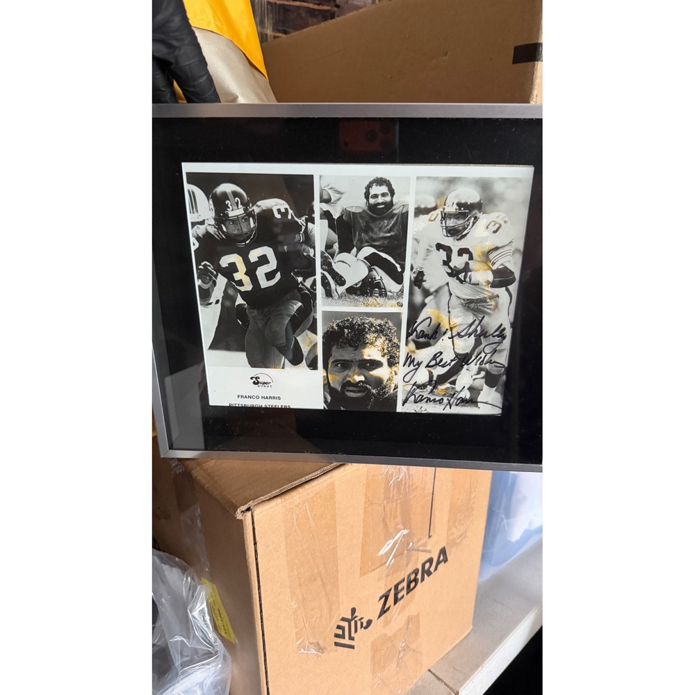 Franco Harris Pittsburgh Steelers Framed‎ Photo Collage Super Donut 10x12